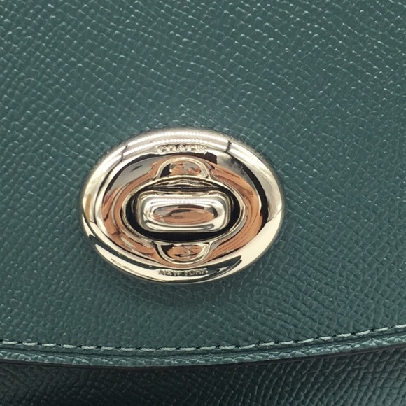 Coach Tilly Top Handle Dark Turquoise Cross Body - Picture 11 of 15